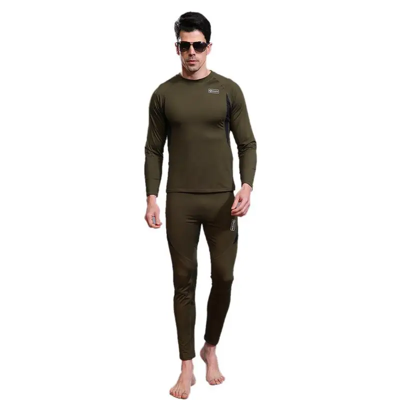 

2018 Out Door T Shirt Suit Thermal Underwear Tactical Fleec Warm T Shirt Homme Clothes Military Men T-shirt Jogging Sportswear
