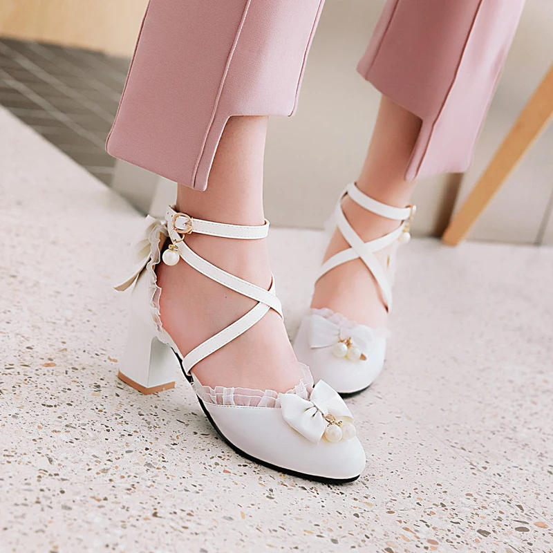 High Quality ankle strap pumps