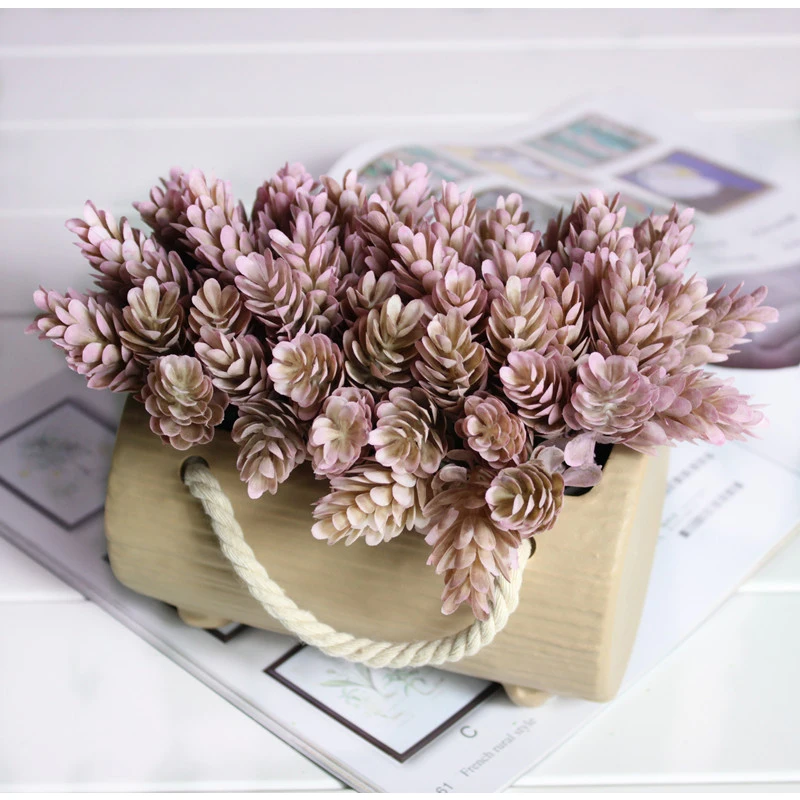 

Mini christmas trees usnea decorative simulation plant Flower accessories artificial moss needles cone green plastic 30 Heads