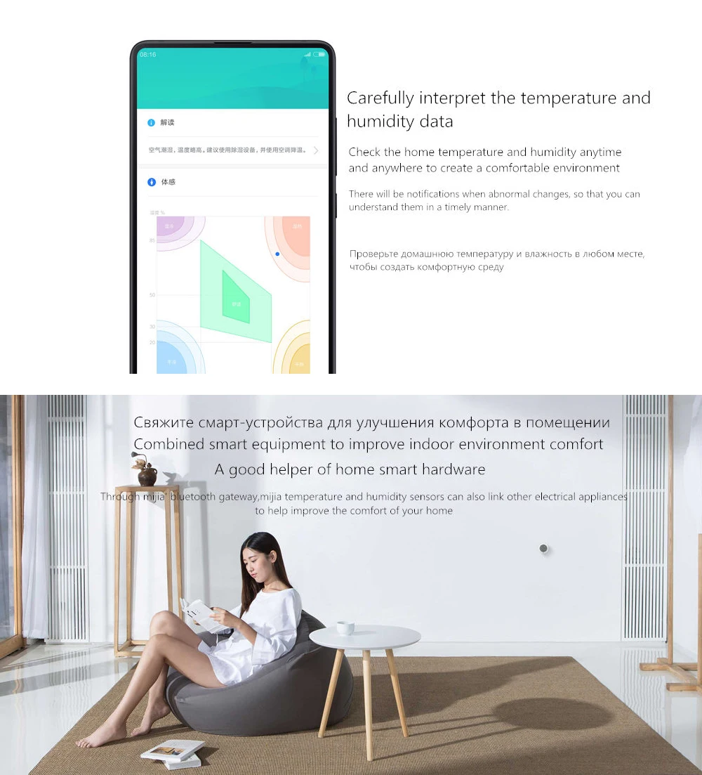 Xiaomi Mijia Bluetooth Temperature Humidity Sensor LCD Screen Digital Thermometer Hygrometer Moisture Meter