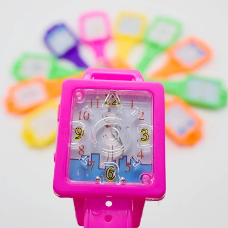 

10 Pcs/lot Cute Baby toys Maze ball game Puzzles Watch toy boys girls children birthday presents gifts maze watch toys