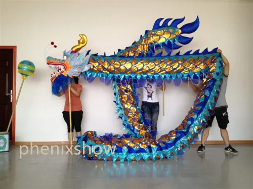 10m Length Size 3 Gold-plated on body golden Chinese DRAGON DANCE ORIGINAL Dragon Chinese Folk Festival Celebration Costume 10m Length Size 3 Gold-plated on body golden Chinese DRAGON DANCE ORIGINAL Dragon Chinese Folk Festival Celebration Costume