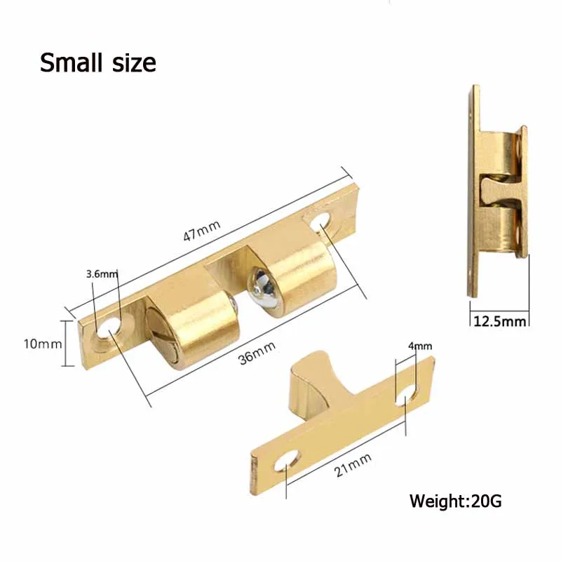 4 шт. дверные Стопорные стопоры, Буфер Заслонки, магнитные дверные Захваты шкафа с винтами для шкафа, фурнитура для мебели - Color: Small size