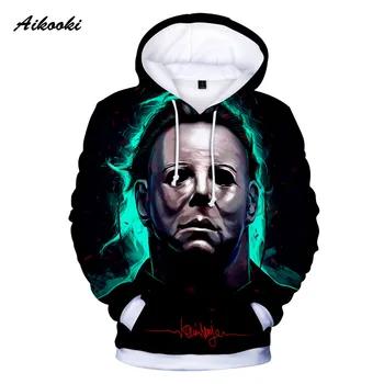 

Hot horror movie Halloween Michael Myers 3D Print Hooded Sweatshirt Boy/Girl Leisure personality Long Sleeve Hoodies