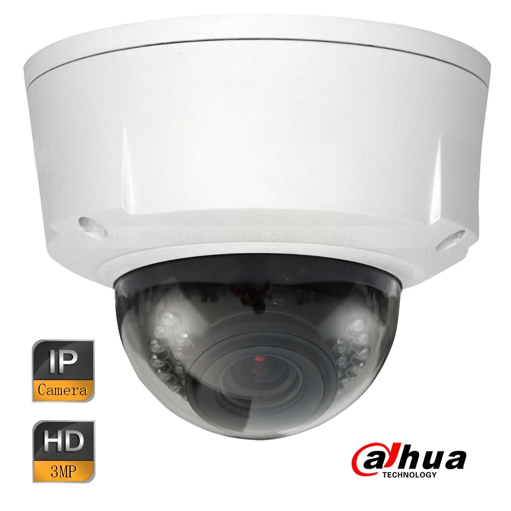 

Dahua 3 Megapixel 20fps Full HD Network IP IR PoE 2.7-12mm Lens Security Dome Camera