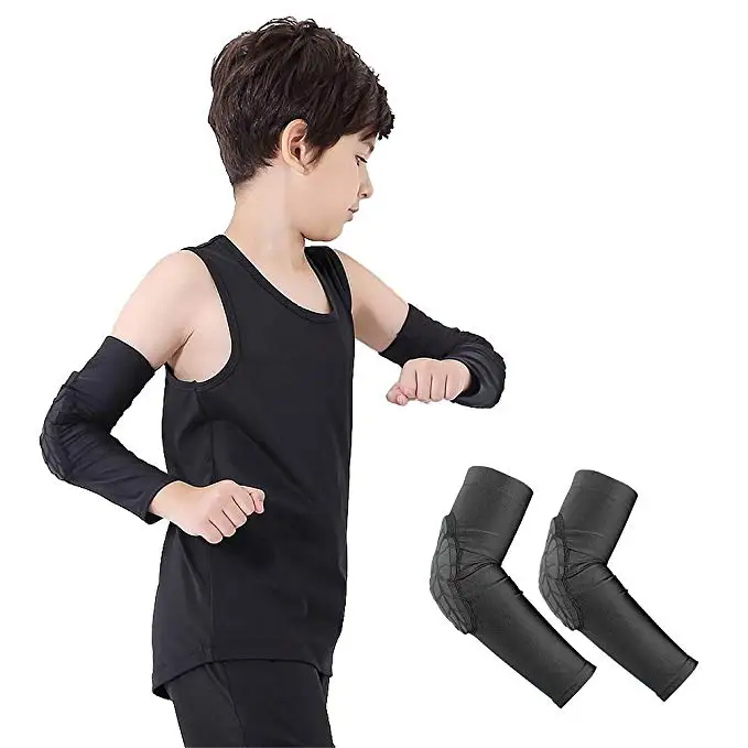 【KuaKe Mall】1Pcs Arm Pads Boys Armour Protective Elbow Guard Football Basketball Baseball Bowling Tennis Hockey. 