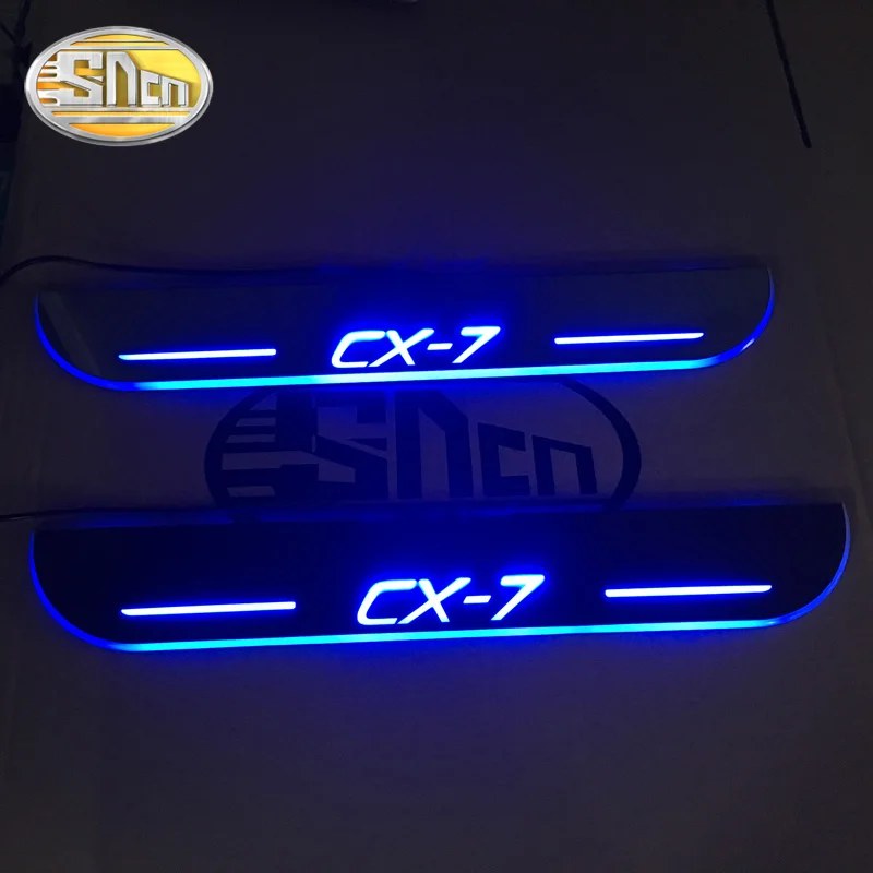 Car Sticker Acrylic Moving LED Welcome Pedal Scuff Plate Door Sill Pathway Light For Mazda CX-7 CX7 2015 - 2018 | Автомобили и