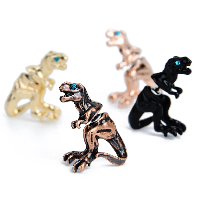 

Personality Dinosaur Earrings Punk Gothic Alloy Dragon Ear Clip Cuff Stud Earring for Women New Fashion Brincos Aretes