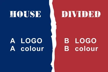 

any sport logo vs any colour 90x150cm custom house divided helmet banner flag