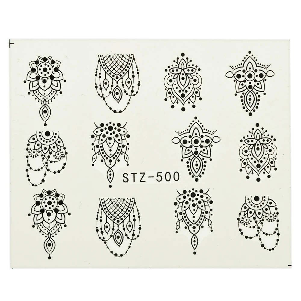 1 лист, женские сексуальные ногти, искусство черного леопарда, переводные наклейки для ногтей, маникюрные украшения, инструменты TRSTZ023-855