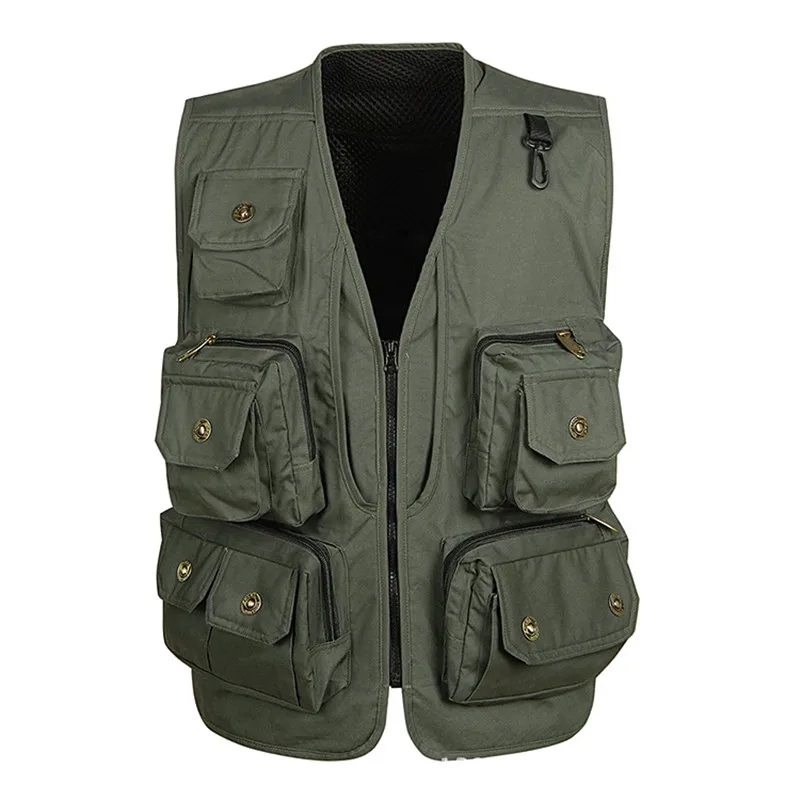 

Outdoor Multi-Pockets Hunting Vest, Fishing Hiking Camping Vest, Summer Mens Workwear Quick Dry Mesh Photography Men Vest