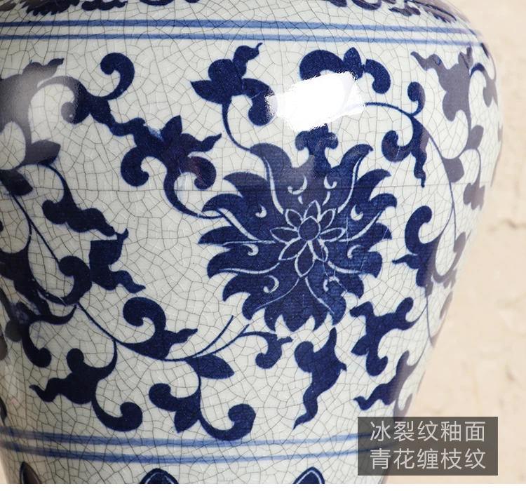 Bedroom vintage table lamp china living room Table Lamp for wedding decoration ceramic art table lamp antique blue and white (4)