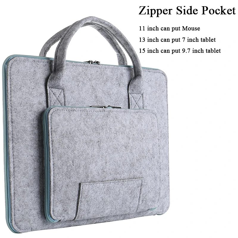 Wool Felt 11 13 15 inch Universal Notebook Computer Laptop Sleeve Bag Case for Macbook Air 11 13 Pro 15 Retina HandBag Men Women
