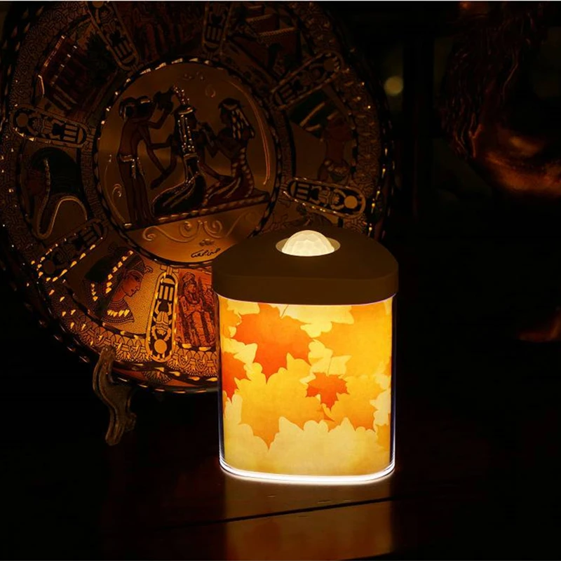 Bathroom battery operated led motion sensor bedside wall paper lamp night lightingin Night