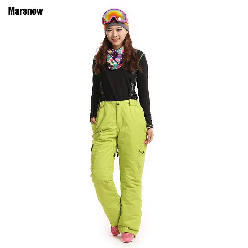 

Snowboard Pants Female Trousers with straps New Outdoor Sport waterproof Warm Hiking Snow Mountain ski Winter pants for women
