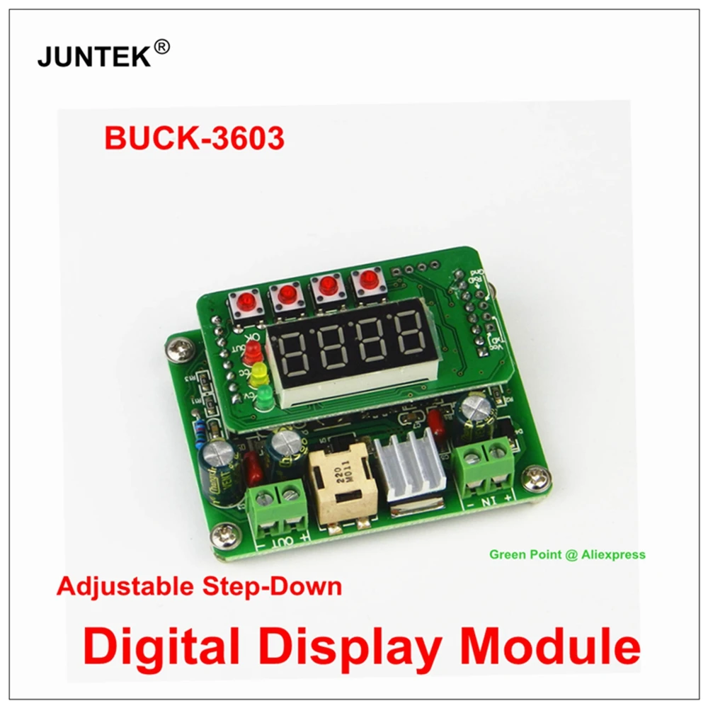 

JUNTEK BUCK3603 Digital display NC DC Power Supply Adjustable Step-Down Module Voltage Ammeter 36V 3A 108W Charger