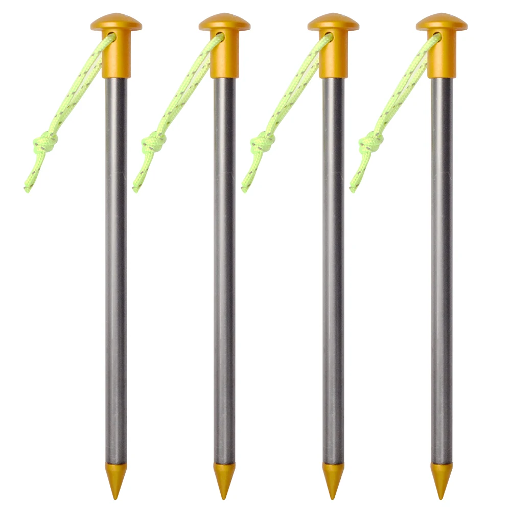 

GeerTop Ultralight Round Top Tent Pegs Durable Heavy Duty Stakes Nails Camping Equipment Accessories Gear for Hiking Outdoor