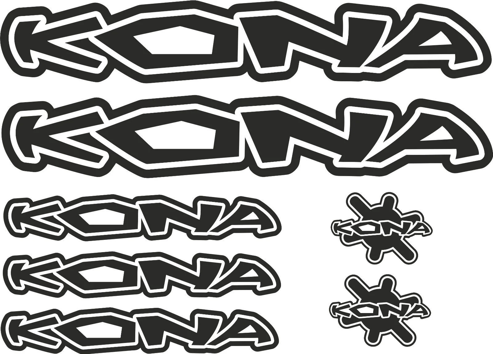 WHYTE Mountain Bicycle Frame Decal Sticker Graphic Set Adhesive Vinyl Black