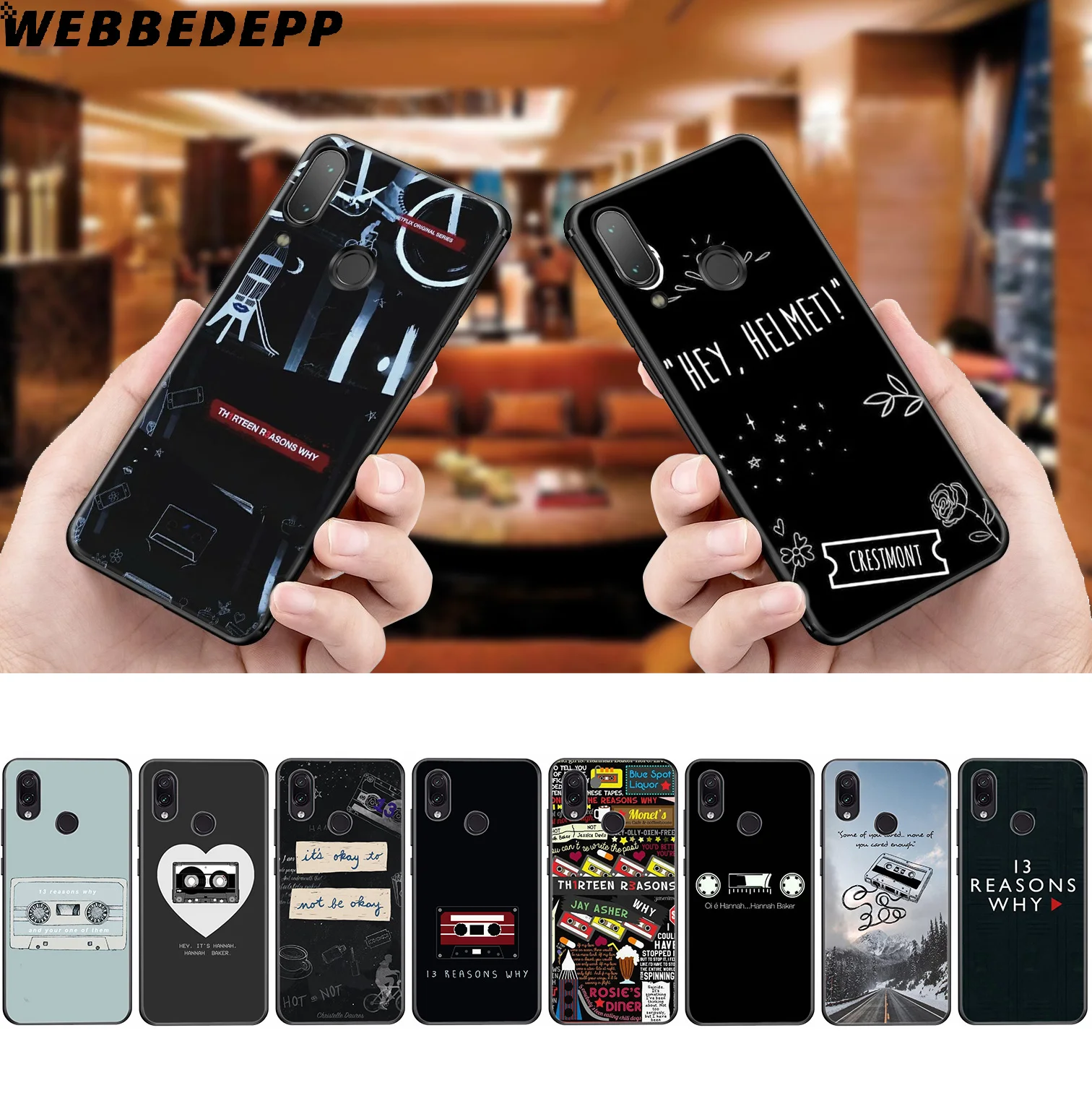 WEBBEDEPP тринадцать причин почему мягкий чехол для Xiaomi Redmi K20 7A 4A 4X 5 5A 6 6A S2 Note 8 4 7 Pro Plus