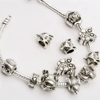 

About 30pcs Animal Shaped Spacer Beads for Jewelry Making Bracelet Necklace DIY Accessories European Style Mixed Size Ramdomly