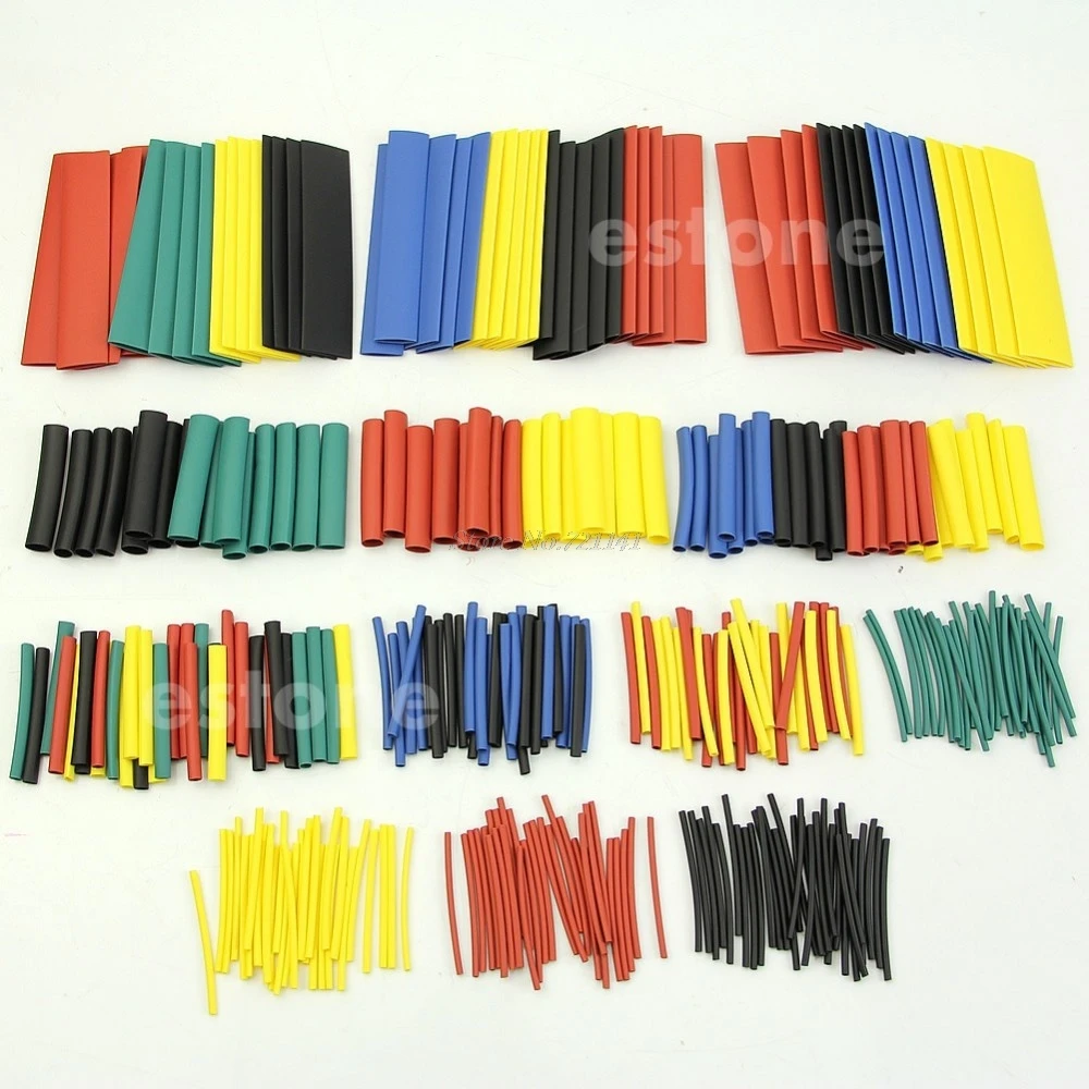 328 шт. термоусадочные трубки 5 цветов 8 размеров|insulation sleeve|shrink tubeheat shrink tube |