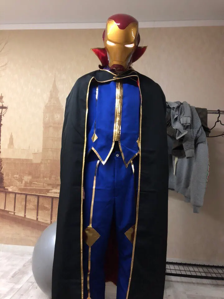 Мужской костюм для косплея Lelouch of the мятеж Zero|code geass cosplay costume|code cosplayzero code |