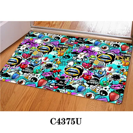 Hugsidea 3d Graffiti Drucke Boden Carpet Willkommen Eingang