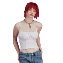 Сексуальные женские короткие топы без рукавов Cami Vest Camisole Bralette бюстье Рубашка летняя уличная короткая футболка Топ