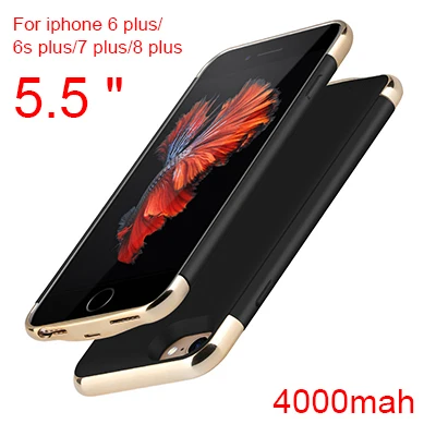 Goldfox зарядное устройство чехол для iPhone 6s 6 7 8 plus ультра тонкий внешний Банк питания чехол для iPhone 8 7 6 6s Чехол для батареи телефона - Цвет: for i6 6s 7 8 Plus