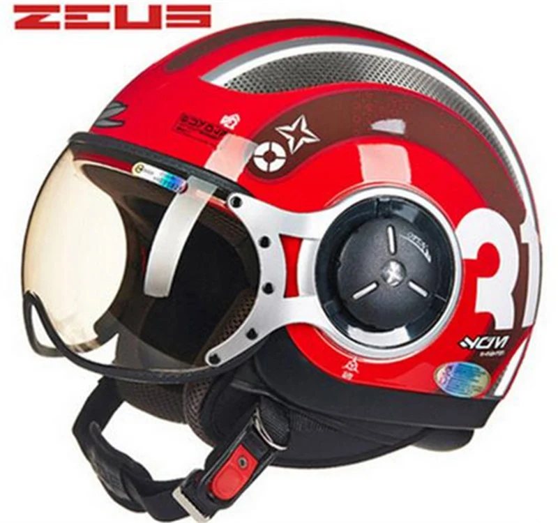ZEUS тайваньский мотоциклетный шлем motocorss jet retro3/4 half helmet218C