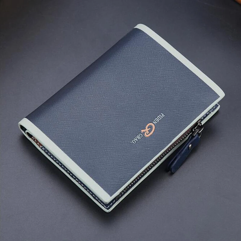 

Korean men's short wallet card bit more versatile high-capacity vertical section wallet purse