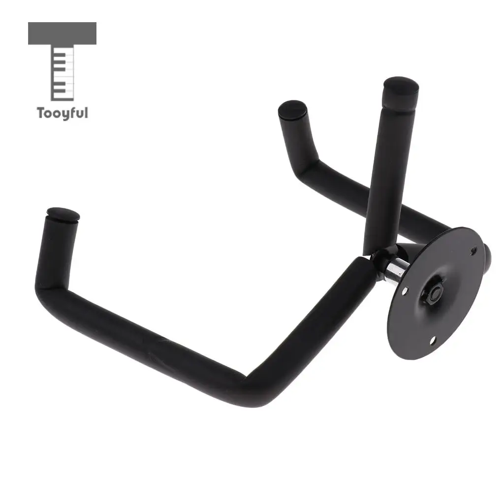 Tooyful Metal Horizontal Guitar Bass Wall Hanger Safety Wall Mount Holder Slatwall for Shop Studio Music School Training Center
