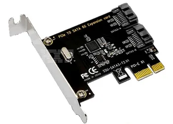 

100pcs 1X 4X 8X 16X PCI-E Cards PCI Express to SATA 3.0 2-Port SATA III 6Gbps Expansion Adapter Boards Add On Cards