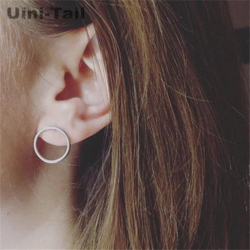 Серьги Uini Tail из стерлингового серебра 925 пробы круглые серьги модные