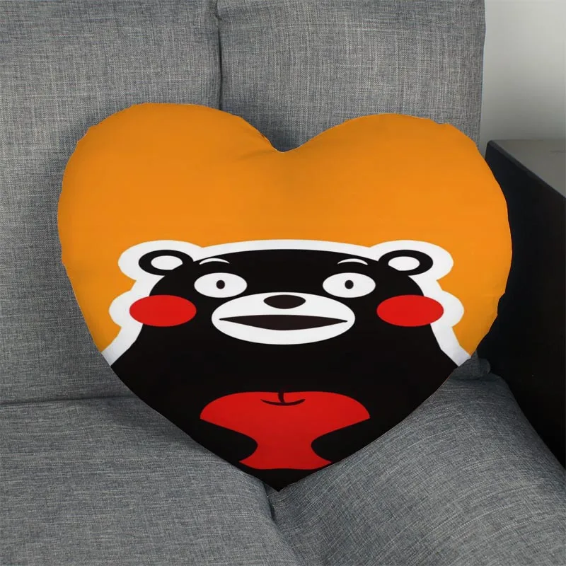 Kumamon индивидуальная в форме сердца Наволочка на молнии Обложка свадьба для дома или офиса, декоративные - Цвет: 8