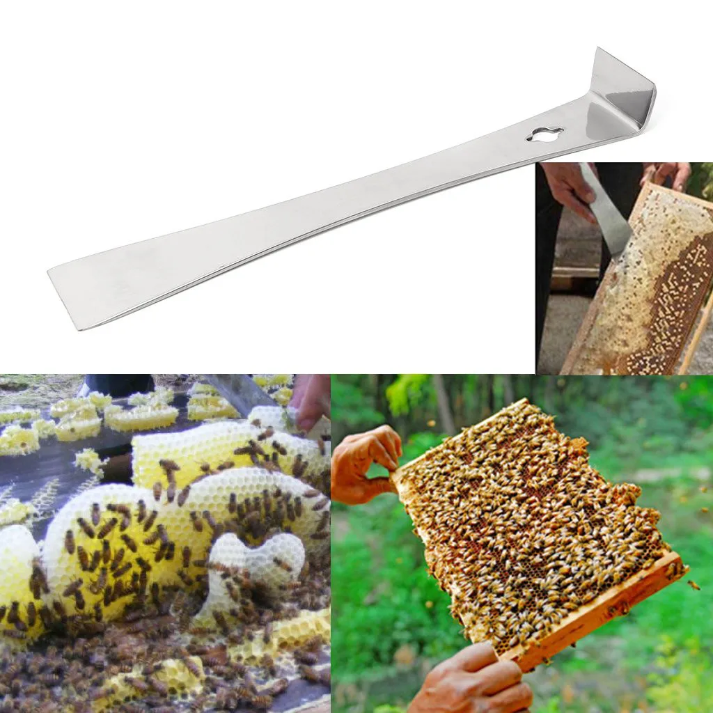 Beekeeper J Shape Hive Beekeeping Bee Hook Equip Stainless Steel Scraper Tools hot