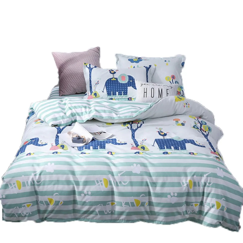 

Quilt Cover Set Polyester Bed Cover Set Four Piece Bedding Tribute Cotton Pillowcase Creative Pattern Full Size L715