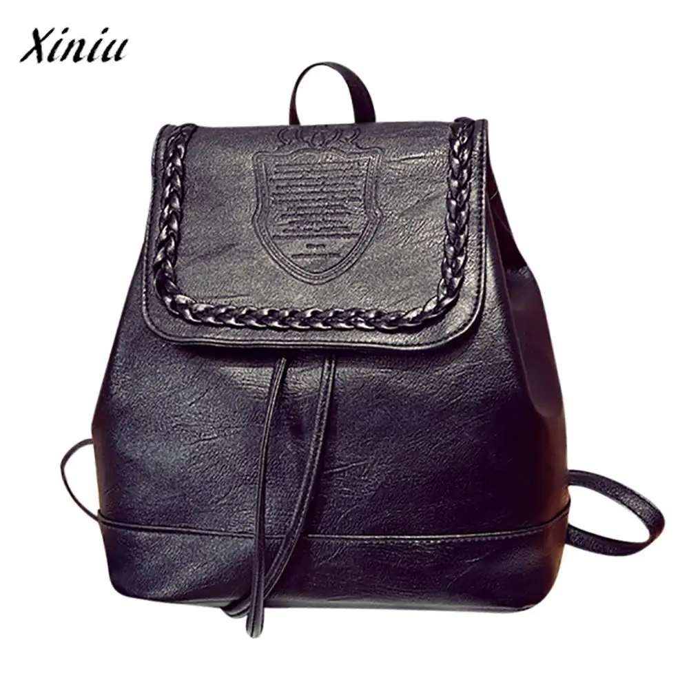 

Xiniu Fashion Backpacks Female Women Girls Cute Style Leather Women Pouch School Bag Vintage Travel Backpack mochila feminina