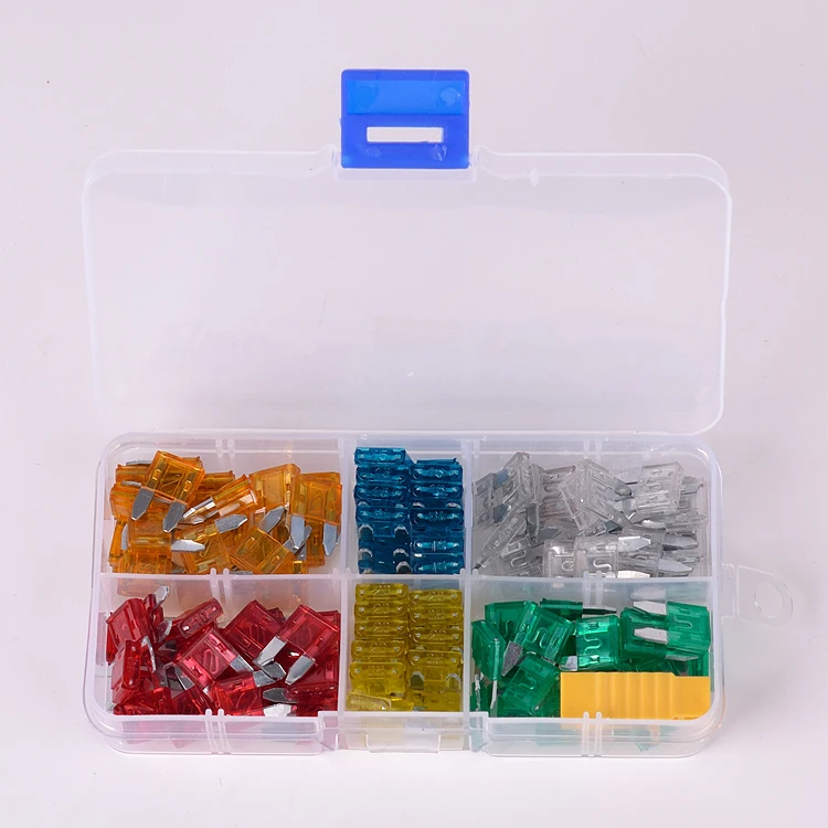 

120pcs Assorted Set Kit Blade Fuse Car Auto Motorcycle Boat 1.6*1.1*1CM