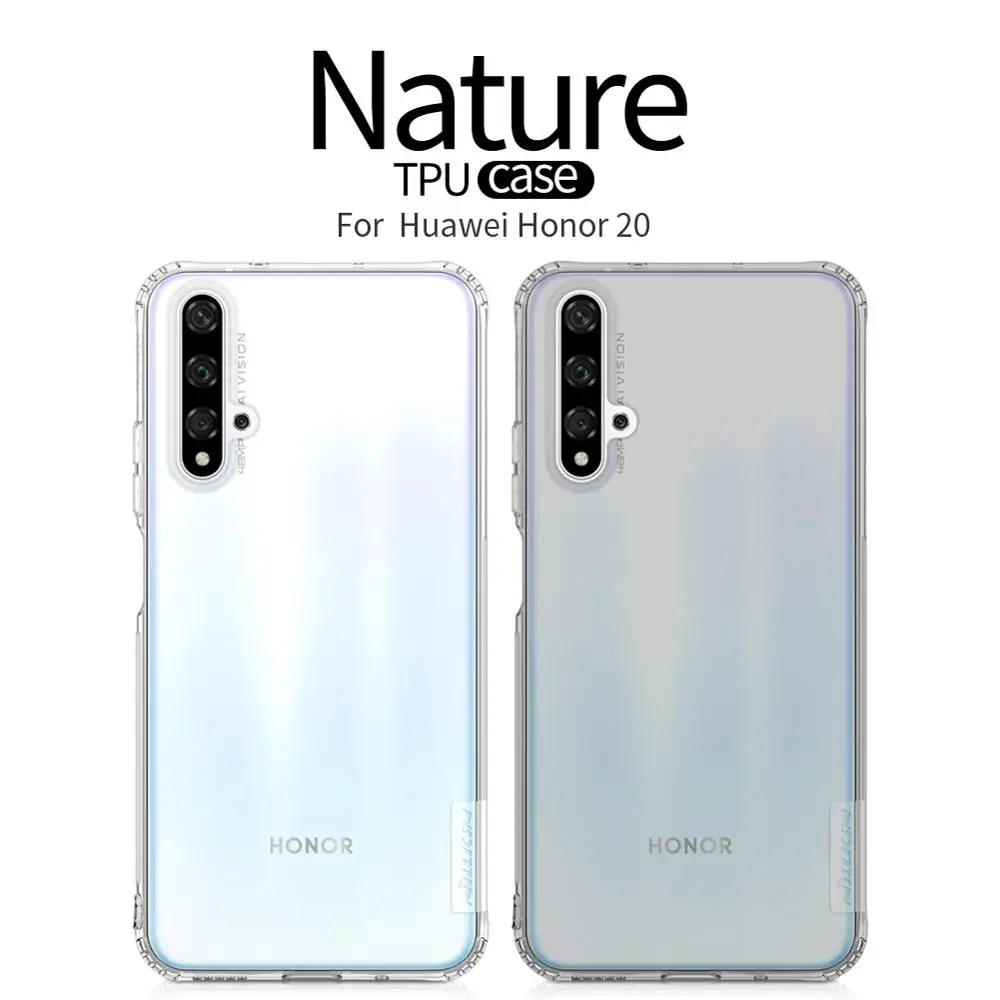 Оригинальный чехол NILLKIN Nature из ТПУ для Huawei Honor 20 мягкий прозрачный силиконовый