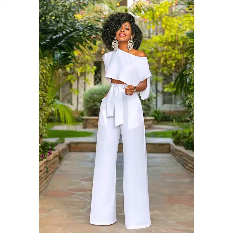 high waisted sash waist wide leg pant