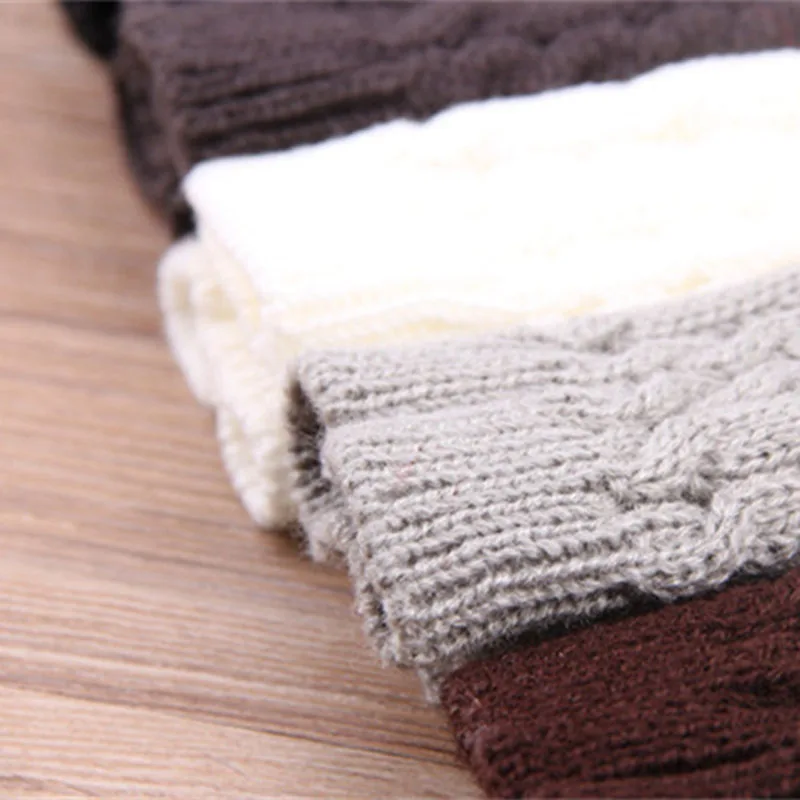 Fingerless Gloves Warm Gloves Fingerless Gym Gloves Winter Women Gloves Stylish Hand Gloves Girl Arm Crochet Knitting Twist Pattern Diamond Mitten Warm Fingerless