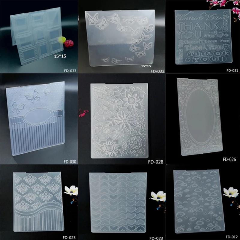 

The new style transparent embossed sheet DIY Paper Cutting Dies Scrapbooking Plastic Embossing Folder