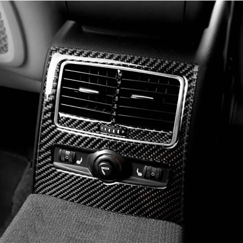 Сзади Кондиционер Vent декоративная рамка для Audi A6 C6 2005-2011 Air выходные накладки углеродного волокна аксессуары для интерьера