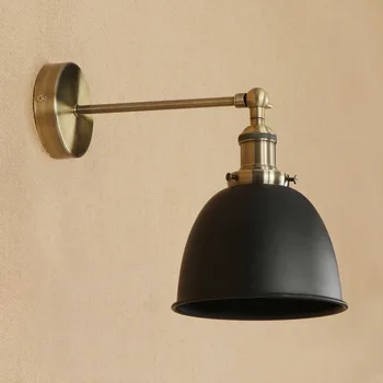 

YZKJ Retro Iron Industrial Wall Lamps For Reading Black Loft Wall Light LED Dining Home Lighting Fixtures Bedroom Lampara Pared