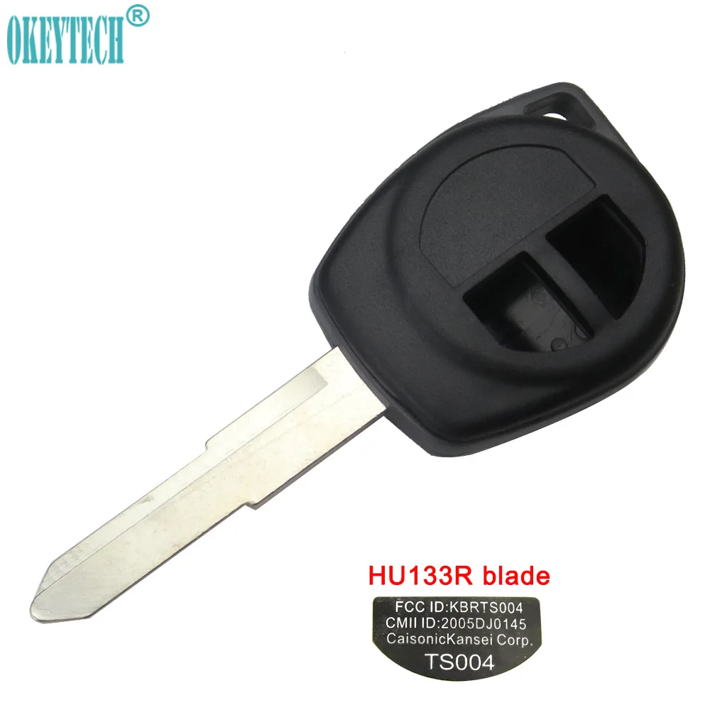 OkeyTech 2 Buttons Remote Car Key Shell Case for Suzuki Igins Alto SX4 Vauxhall Agila Uncut Blank Car Styling Keyless Entry Fob