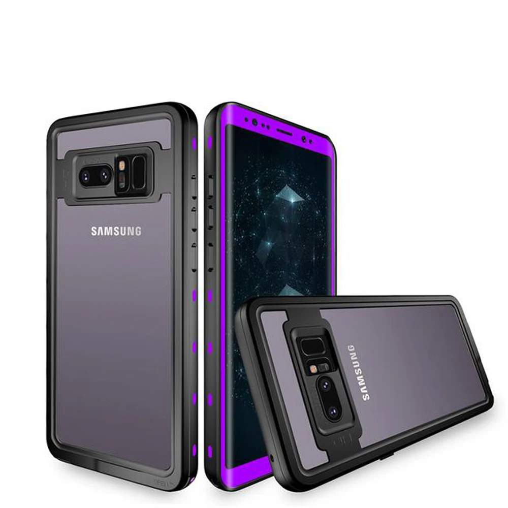 Diving Sealed Cover For Samsung Galaxy Note 8 Note 9 S8 S9 Plus Case Waterproof PC Armor For Samsung Note 8 Clear Case (24)