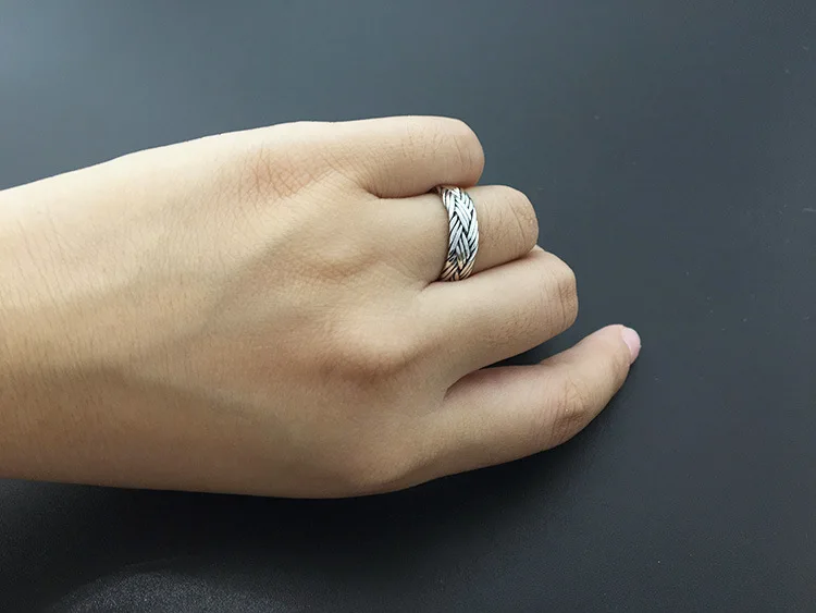 S925 Стерлинговое Серебро украшения ручной работы Ретро тайский серебряный мужской личности модное кольцо