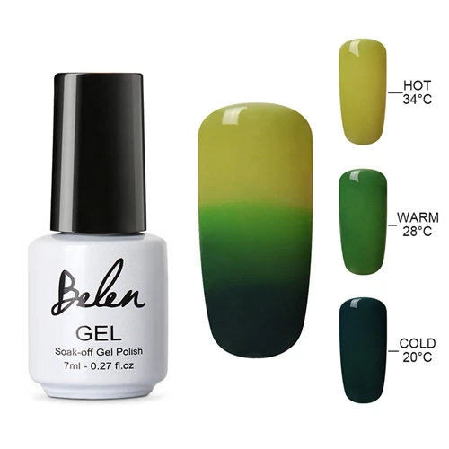 Belen, 3 цвета, 2 цвета, Термальный Гель-лак для ногтей, 7 мл, меняющий температуру, отмачиваемый УФ-гель, маникюрный лак - Цвет: 4231