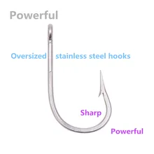 2016 New 2pcs/set Oversized stainless steel hooks ecommended used in deep sea fishing hook fishing accessories 1606451
